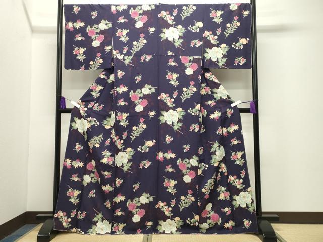 平和屋着物●押切もえ　MOE OSHIKIR　小紋　枝花文　金彩　正絹　逸品　未使用　CABG4397gh