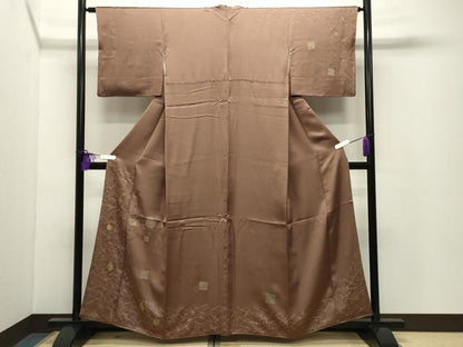 平和屋着物●訪問着　駒刺繍　こぼれ松葉　松ぼっくり　源氏香　金彩　正絹　逸品　CABG4407gh