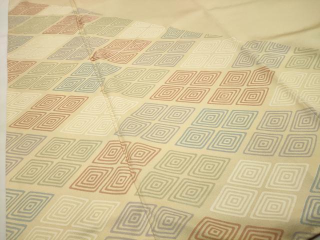 平和屋着物●訪問着　刺繍　菱吉祥文　正絹　逸品　CABG4409gh