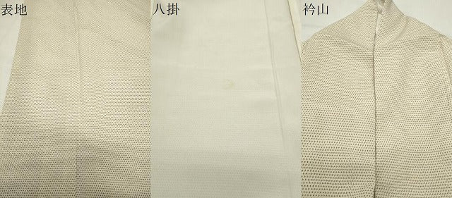 平和屋着物●本塩沢　十字絣　正絹　逸品　CABG4411gh