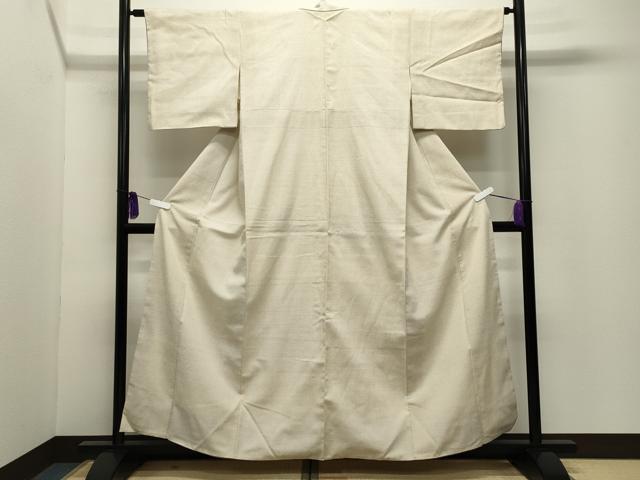 平和屋着物●本塩沢　十字絣　正絹　逸品　CABG4411gh