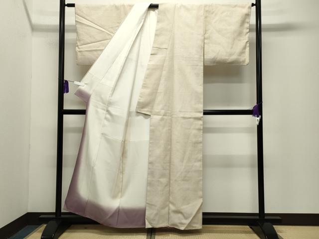平和屋着物●本塩沢　十字絣　正絹　逸品　CABG4411gh