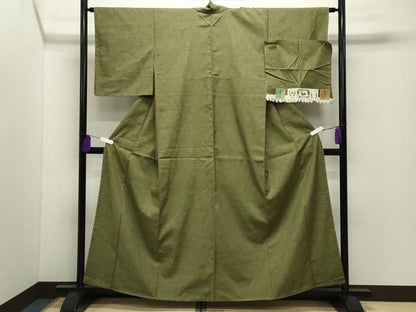 平和屋着物●本場結城玉紬　結織苑　霞文　証紙付き　正絹　逸品　未使用　CABG4415gh