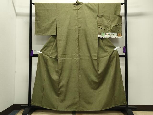 平和屋着物●本場結城玉紬　結織苑　霞文　証紙付き　正絹　逸品　未使用　CABG4415gh