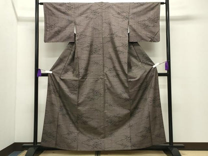 平和屋着物●本場大島紬　7マルキ　雲重ね文　正絹　逸品　CABG4416gh