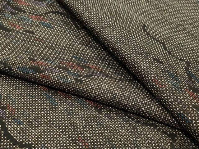 平和屋着物●本場大島紬　7マルキ　雲重ね文　正絹　逸品　CABG4416gh