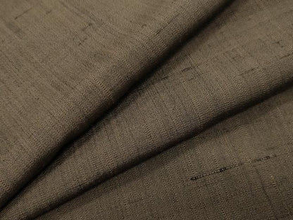 平和屋着物●上質な紬　媚茶色　正絹　逸品　CABG4419gh