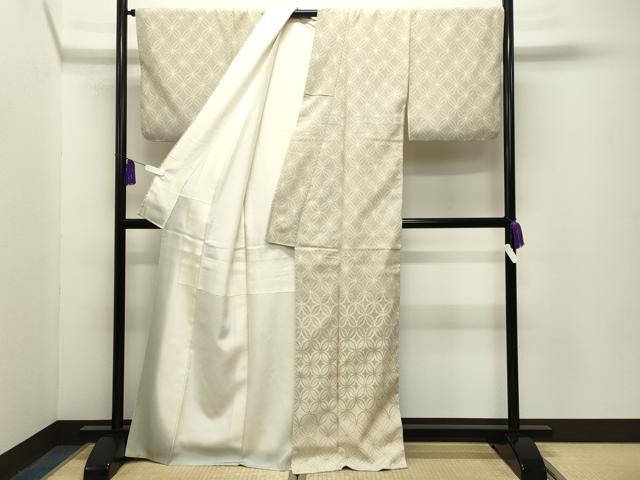 平和屋着物●訪問着　本塩沢　七宝文　正絹　逸品　CABG4420gh