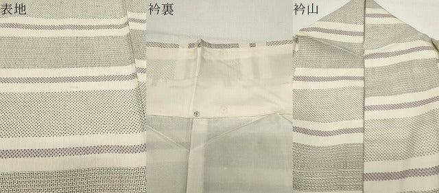 平和屋着物●本場大島紬　白大島　100亀甲　横段文　正絹　逸品　CABG4421gh