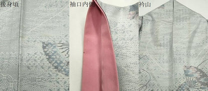 平和屋着物●本場大島紬　白大島　9マルキ　総絣　扇面花文　正絹　逸品　CABG4422gh