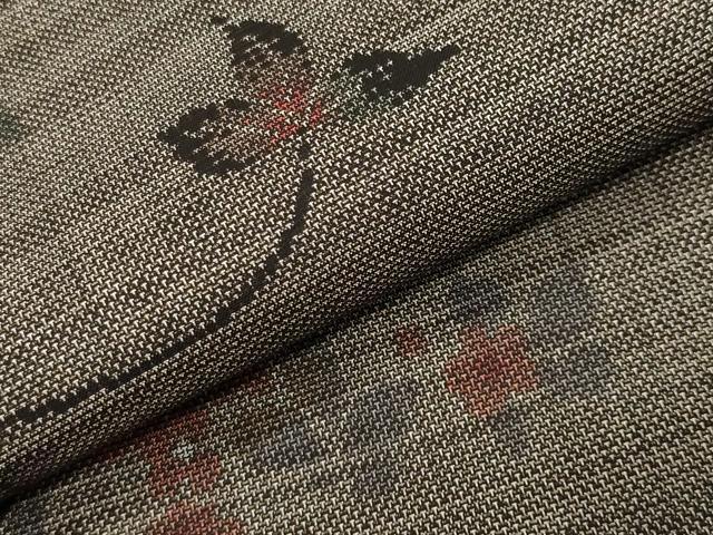 平和屋着物●本場大島紬　9マルキ　花唐草文　正絹　逸品　CABG4423gh