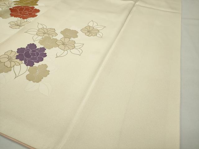 平和屋着物●訪問着　駒刺繍　牡丹花文　金彩　正絹　逸品　CABG4426gh