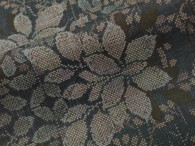 平和屋着物●本場大島紬　9マルキ　風景草木文　正絹　逸品　CABG4430gh
