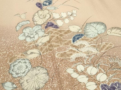 平和屋着物●訪問着　辻が花　手描き　暈し染め　正絹　逸品　CABG4431gh