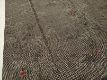 平和屋着物●本場大島紬　7マルキ　花唐草文　正絹　逸品　未使用　CABG4433gh