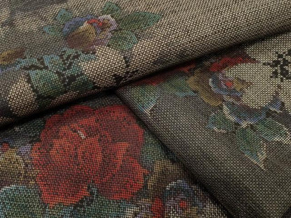平和屋着物●本場大島紬　9マルキ　草花文　正絹　逸品　未使用　CABG4435gh