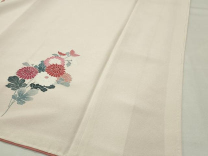 平和屋着物●訪問着　友禅　枝梅花文　ロング丈　正絹　逸品　CABG4439gh