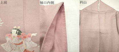 平和屋着物●訪問着　人物風景花文　正絹　逸品　CABG4442gh
