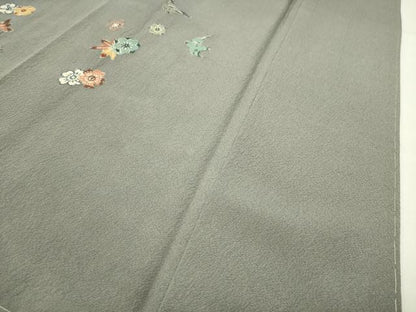 平和屋着物●訪問着　型染め　花鳥文　正絹　逸品　CABG4443gh