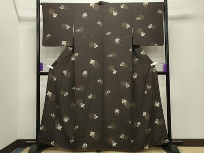 平和屋着物●染色作家　石田凱宣　小紋　舞桜文　金彩　健勝苑扱い　正絹　逸品　CABG4446gh
