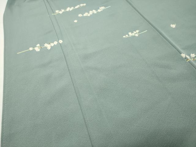 平和屋着物●京加賀糸目友禅作家　山崎巌　色留袖　枝花文　正絹　逸品　CABG4448gh