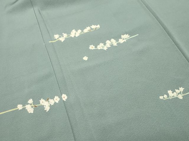 平和屋着物●京加賀糸目友禅作家　山崎巌　色留袖　枝花文　正絹　逸品　CABG4448gh