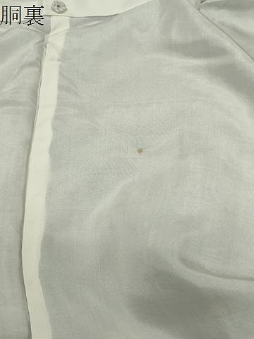 平和屋着物●小千谷紬　横段花唐草文　証紙付き　正絹　逸品　未使用　CABG4451gh