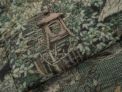 平和屋着物●都喜ヱ門　本場大島紬　総絣　風景文　京都きもの友禅扱い　藤絹織物謹製　正絹　逸品　未使用　CABG4453gh