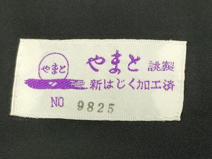 平和屋着物●結城紬　奥順　はたおり娘　80亀甲　飛び亀甲柄　雪輪重ね舞桜文　やまと誂製　ロング丈　正絹　逸品　未使用　CABG4454gh