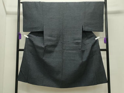 平和屋着物●男性　結城紬　杢　正絹　逸品　CABG4466gh