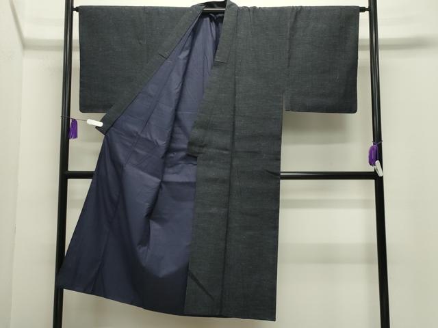 平和屋着物●男性　結城紬　杢　正絹　逸品　CABG4466gh
