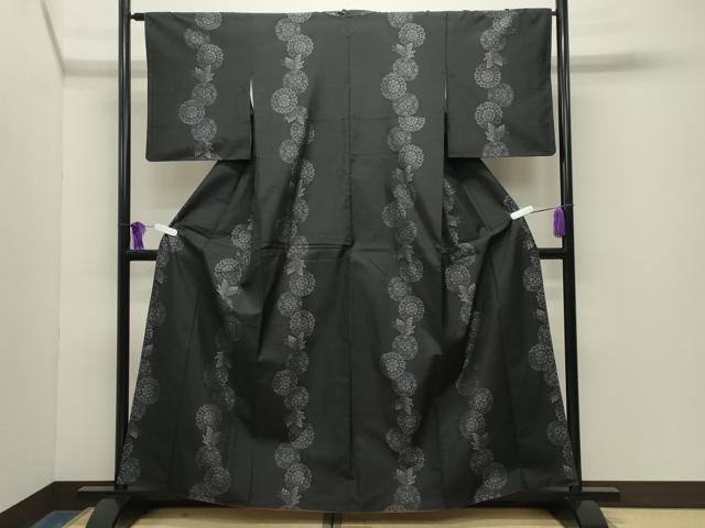 平和屋着物●本場大島紬　舞蝶花文　ほてい屋扱い　正絹　逸品　CABG4473gh