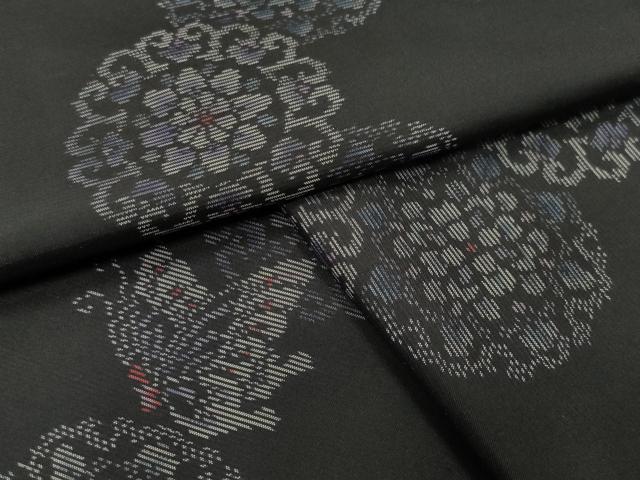 平和屋着物●本場大島紬　舞蝶花文　ほてい屋扱い　正絹　逸品　CABG4473gh