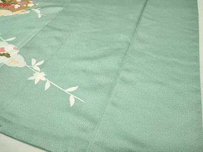 平和屋着物●訪問着　雲重ね地紙花文　金彩　正絹　逸品　CABG4485gh