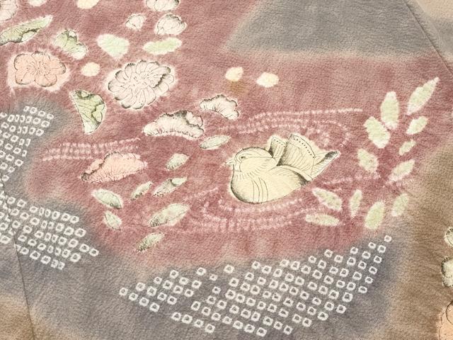 平和屋着物●訪問着　辻が花　絞り　暈し染め　正絹　逸品　CABG4486gh