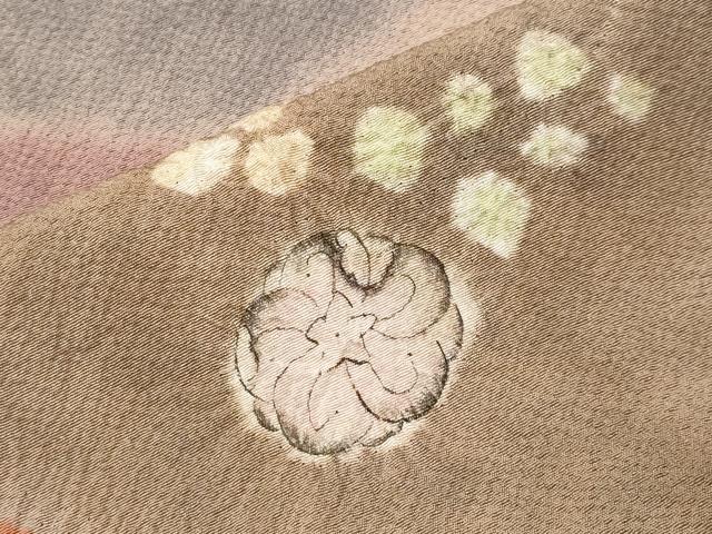 平和屋着物●訪問着　辻が花　絞り　暈し染め　正絹　逸品　CABG4486gh