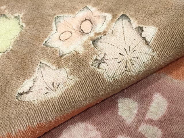 平和屋着物●訪問着　辻が花　絞り　暈し染め　正絹　逸品　CABG4486gh