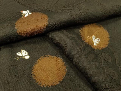 平和屋着物●上質な小紋　刺繍　舞蝶文　金糸　正絹　逸品　CABG4494gh