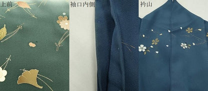 平和屋着物●訪問着　駒刺繍　吹き寄せ文　暈し染め　金銀彩　正絹　逸品　CABG4497gh