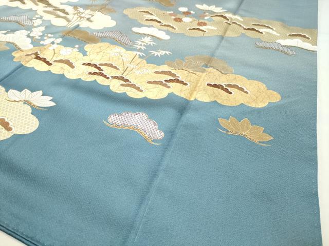 平和屋着物●豪華色留袖　駒刺繍　雲重ね松竹梅文　暈し染め　金彩　正絹　逸品　CABG4499gh