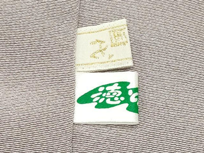 平和屋着物●上質な色無地　枯野色　正絹　逸品　CABG4502gh