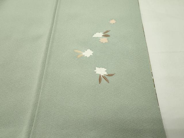 平和屋着物●訪問着　駒刺繍　飛鳥枝花文　金彩　鈴乃屋扱い　正絹　逸品　CABG4511gh