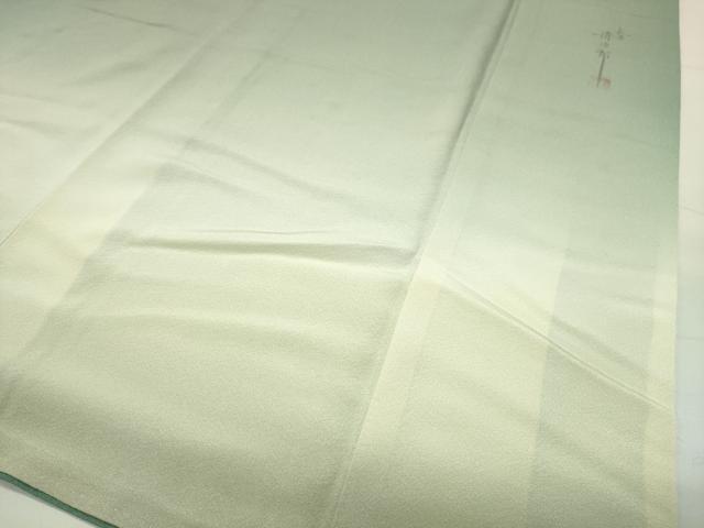 平和屋着物●二代目清次郎　手描き　訪問着　枝花文　暈し染め　正絹　逸品　CABG4512gh
