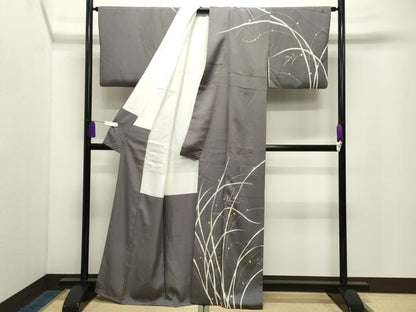 平和屋着物●訪問着　駒刺繍　草木文　金彩　西武百貨店扱い　正絹　逸品　CABG4513gh