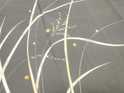 平和屋着物●訪問着　駒刺繍　草木文　金彩　西武百貨店扱い　正絹　逸品　CABG4513gh