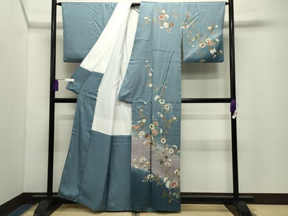 平和屋着物●訪問着　更紗花唐草文　暈し染め　金彩　正絹　逸品　CABG4521gh