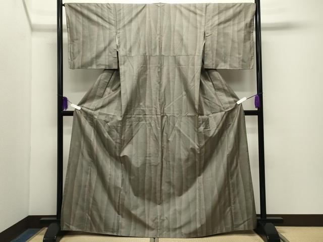 平和屋着物●本場大島紬　9マルキ　縞　正絹　逸品　CABG4529gh