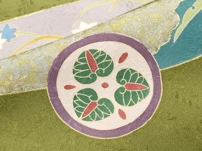 平和屋着物●訪問着　鬘帯花文　金彩　正絹　逸品　CABG4530gh