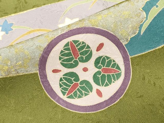平和屋着物●訪問着　鬘帯花文　金彩　正絹　逸品　CABG4530gh