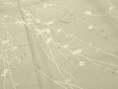 平和屋着物●訪問着　立波枝垂れ桜文　暈し染め　金彩　正絹　逸品　CABG4534gh